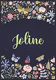 Joline: Notizbuch A5 | Personalisierter vorname Joline | Geburtstagsgeschenk für Frau, Mutter, Schwester, Tochter | Design: Garten | 120 Seiten liniert, Kleinformat A5 (14,8 x 21 cm)