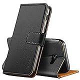 Anjoo Hülle Kompatibel für Samsung Galaxy A5 2017, Handyhülle Tasche Premium Leder Flip Wallet Case Kompatibel für Galaxy A5 2017 [Standfunktion/Kartenfächern/Magnetic Closure Snap], Schw