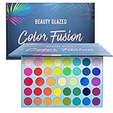 Beauty Glazed 39 Farben Lidschatten Palette Bunt Nudetöne Regenbogen Colour Board Schminkpalette Set Matt Schimmern Pigmentierter Bunte Glitzerfarbe Makeup Professionelles Eyeshadow C