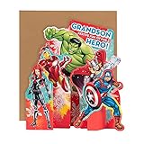 Hallmark Weihnachtskarte für Enkelsohn – Pop-Out 3D Marvel Avengers Desig