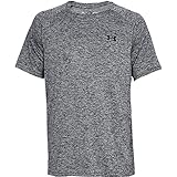 Under Armour Tech 2.0 Shortsleeve, atmungsaktives Sportshirt, kurzärmliges und schnelltrocknendes Trainingsshirt mit loser Passform Herren, Schwarz (Black / Black) , M