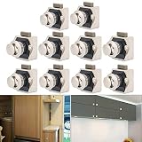 10 Stück Push Button Catch Door Lock Verriegelung,Metall Push Button Drehknopf Schloß für Wohnmobil Caravan Van Yacht Drawer Cabinet Door (Perlnickel)