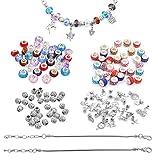 QLOUNI Mädchen Geschenke 4-11 Jahre - Charm Armband Kit DIY, Geschenke für Mädchen Schmuck Bastelset Mädchen, Spielzeug Kinder Geschenke Mädchen W