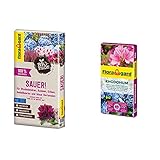 Floragard Bio-Erde Sauer 1x40 Liter - für Rhododendren, Heidelbeeren, Azaleen und Blaue Hortensien & Rhodohum 40 L • Spezialerde • für Rohododendron, Azaleen, Blaubeeren und andere Moorbeetp