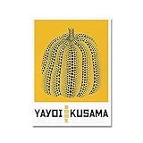 Yayoi Kusama's Super Pumpkin Works Ausstellung Poster und Drucke, Galerie Wandbilder Bilder, Rahmenlose Leinwandbilder A20 50x75