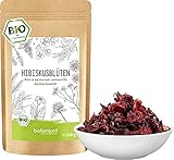 Hibiskusblüten BIO ganz und getrocknet 500g - Premium Hibiskus Tee - Hibiskusblütentee 100% natürlich aus biologischem Anbau - b