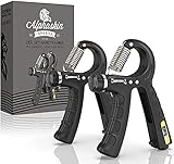 ALPHASKIN© Handtrainer - Verbessertes Konzept 2021 I hochwertiger Unterarmtrainer I Fingerhantel I Fingertrainer für das Training unterwegs I Hand-Trainingsgerät I Handtrainer Set I 2er S