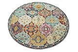 Teppich-Traum Orientteppich Outdoor Wohnzimmerteppich Ornamente bunt Größe 160 cm R