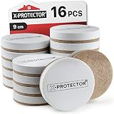 Filz-Möbelgleiter für Hartholzböden X-PROTECTOR 16 PCS - Möbelgleiter - Schwerlast-Möbelgleiter für harte Oberflächen - Weiße Filzgleiter 9cm - Bewegen Sie Ihre Möbel einfach &