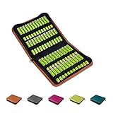 Homöopathische Taschenapotheke, Globuli-Tasche zum Buch Homöopathie (GU Kompass Gesundheit) von Sven Sommer, gefüllt mit 48 Globuli-Röhrchen (Glas), handgem. aus echtem Leder (cognac-braun)