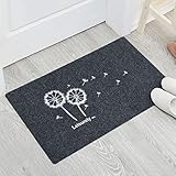 Viesky Lustige Fußmatte Küche Boden Teppich Indoor Eingang Teppich Home Room Anti-Rutsch (Grau Pusteblume)