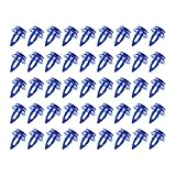 50 x Auto-Zierleisten-Clips LR027255 blau Kunststoff vorne hinten Radlauf Zierleisten Befestigungen kompatibel mit Range Rover E
