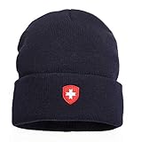 Wellensteyn Übergrößen Herren Strickmütze mit Wellensteynlogo dunkelblau_DB One S