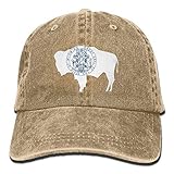 QNCNWI Unisex Baseballkappe mit Wyoming-Flagge, Casquette, Denim, Baumwolle, Schwarz, natur, M/L