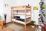 Kinderbett Etagenbett Thomas Buche Vollholz massiv natur, inkl. Rollrost - 90 x 200 cm, teilb