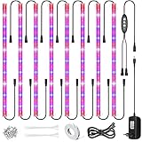 Relassy Pflanzenlampe LED, Vollspektrum LED Grow Lampe Pflanzenlicht Streifen mit Auto Timer 3H/6H/12H, Grow light LED Strips Pflanzenleuchte 4 Dimmbare Level für Zimmerpflanzen Gewächshaus (152 LEDs)