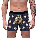 IFOUNDYOU Weihnachtsunterhosen Männer Herren Unterhose für Männer Bulge Pouch Webboxer Slip Lustiges Bunte Boxershorts Stretch Bemque Unterwäsche Hochwertiger Boxer Hipster Panties mit Beutel Eing