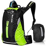 ICOCOPRO Fahrradrucksack Wasserdicht Trinkrucksack Herren Damen, 16L Kleiner Wanderrucksack Leichte Sportrucksack Fahrrad Tagesrucksack Reflektierender für Wandern, Klettern, Radfahren, L