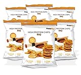 Supplify Protein Chips (BBQ) - Eiweiß Snack zum Abnehmen oder Muskelaufbau - die leckere Alternative zu Protein-Pulver oder -Riegel (6x50g)