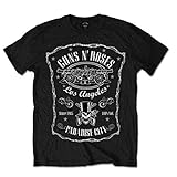 Guns N' Roses Paradise City Label offiziell Männer T-Shirt Herren (Small)