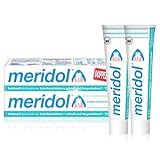 meridol Zahnpasta, Doppelpack (2 x 75 ml) - Zahncreme bekämpft Zahnfleischentzündungen, antibakterieller Effek