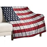 Zwillings-Decke, Vourth of Juli, Unabhängigkeitstag, schmückt nationale Demokratie, Kunst, rauer Holzdruck, leichte Decke für Sofa, Couch, Bett, Camping, Reisen, weiches Flanell, Decke, 150 x 200