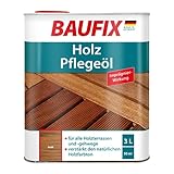 BAUFIX Holz-Pflegeöl, Holzöl teak, 3 Liter, geruchsmildes Holzöl für außen und innen mit Imprägnierwirkung, für Holzterassen, Gartenmöbel und Holzgehwege geeig