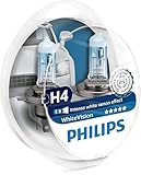 Philips WhiteVision Xenon-Effekt H4 Scheinwerferlampe 12342WHVSM, 2er-S