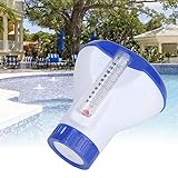 Jualyue 5/8 Zoll Floating Tablet-Spender, schwimmender Chlorspender, Schwimmbad Floating Tablet Dispenser Floater Chemical Chlorin-Zuführer mit T