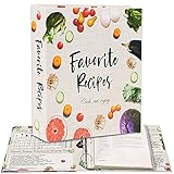 Rezeptordner 3-Ring A4 Kit mit 16 Teilern, 32 Etiketten und 50 Kunststoffhüllen. Speichern Sie Ihre gedruckten Rezepte und erstellen Sie Ihr eigenes Lieblingsrezeptbuch. Süßes DIY Kochbuch S