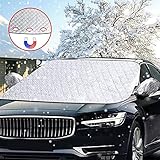 Scheibenabdeckung,DIAOCARE Auto Frontscheibe Abdeckung Frostabdeckung Windschutzscheiben Abdeckung Winter,Magnet Fixierung Auto Abdeckung Anti-Schnee Wind Frost (148 x 118 cm)