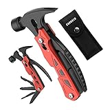 Multifunktionswerkzeug 12-in-1 Multitoolaus Edelstahl Tragbar Multitool mit Hammer, Schraubendreher, Flaschenöffner, Taschenwerkzeug für Camping, Wandern, Notfall und Überleben im F