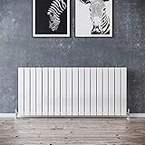 Flachheizkörper, 600 x 1596 mm, horizontale Säulenform, Weiß