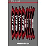 PSLER® Motorrad Felgenrandaufkleber Rim Stripes Aufkleber für MT-03