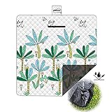 Xinvivion Wasserdicht Picknickdecke XXL 200x200 Waschbar,Outdoor Picnic Teppich Für 4-6 Personen,Isoliert Stranddecke mit Griff,Waschbar Strandmatte,zum Picknick Für den Strand Picknickbedarf(Stil 1)