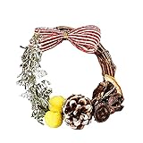 RMBLYfeiye Weihnachten Mini Rattankränze Beeren, Elch Girlande – Kreatives Bastelmaterial für Kinder für weihnachtliche Bastelarbeiten und Dek