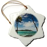 3dRose ORN_136605_1 Frankreich, Korsika, Plage De Palombaggia Beach Eu09 Wbi3521 Walter Bibikow Schneeflocke Ornament, Porzellan, 7,6
