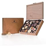 ChocoClassic - 20 Luxus Pralinen | in einem Holzkästchen | Geschenke für erwachsene | besondere Schokolade | keine Konservierungsstoffe | aus erlesenen Zutaten | Geschenkidee Frau M