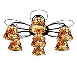 7 Multi-Head Ceiling Lamp Lamp Sun Flower Glass Living Room Dining Room B