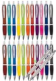 Libetui Set 52-er Kugelschreiber farbenfrohe Druckkugelschreiber in trendigen Farben für Büro Uni Haushalt Set 50 +2 Kugelschreib