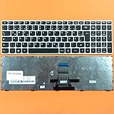 DE Tastatur Keyboard mit Silber Rahmen Ohne Beleuchtung Lenovo IdeaPad 300-17IS