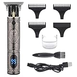 Czemo Tondeuse Cheveux Hommes USB Tondeuse à Cheveux Professionnelle, Rechargeable Tondeuse sans Fil Tondeuse à Cheveux avec Affichage LCD (Gewehr)