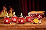 Feuerzangentasse 4er-Set, Rot/Hanse Feuer - für Feuerzangenbow