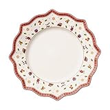 Villeroy und Boch Toy's Delight Weißer Speiseteller, 29 cm, Premium Porzellan, Weiß/R