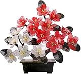Künstliche Bäume Jade Bonsai Kunstbaum Jade Schnitzerei Handwerk Chinesische Zen Veranda Jade Wohnzimmer Bonsai Ornamente Perfekt für Büro Zuhause Dekoration Haus und Garten Dek
