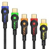 USB C Kabel Volutz Equilibrium USB A Zu Typ C Schnellladekabel (5er Pack - 3, 2, 2X 1, 0,3 Meter), Nachhaltig konstruiert für Samsung Galaxy S10, S9, S8, A3, A5 2017, PS5 und andere USB-C-G