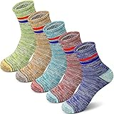 SPGOOD 5 Paar Wandersocken 35-38,39-42 für Herren Damen,Trekking Socken,Atmungsaktiv Laufsocken,Wanderstrümpfe,Arbeitssocken für Outdoor Sport Running