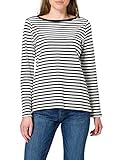 TOM TAILOR Denim Damen Gestreiftes Langarmshirt mit Bio-Baumw