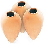 Royal Gardineer Bewässerungskugeln: Terracotta Wasserspender Classico für Topfpflanzen im 3er-Set (Bewässerungsstecker)
