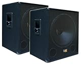 2x 1000W DJ PA Subwoofer Boxen Paar 18' Passiv Bass Lautsprecher - E-Lektron SUB-P45